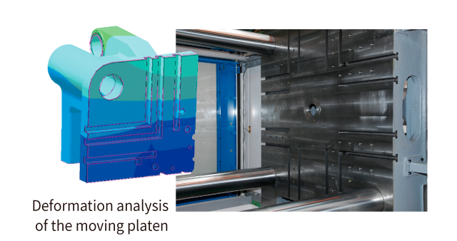 Deformation analysis of the moving platen