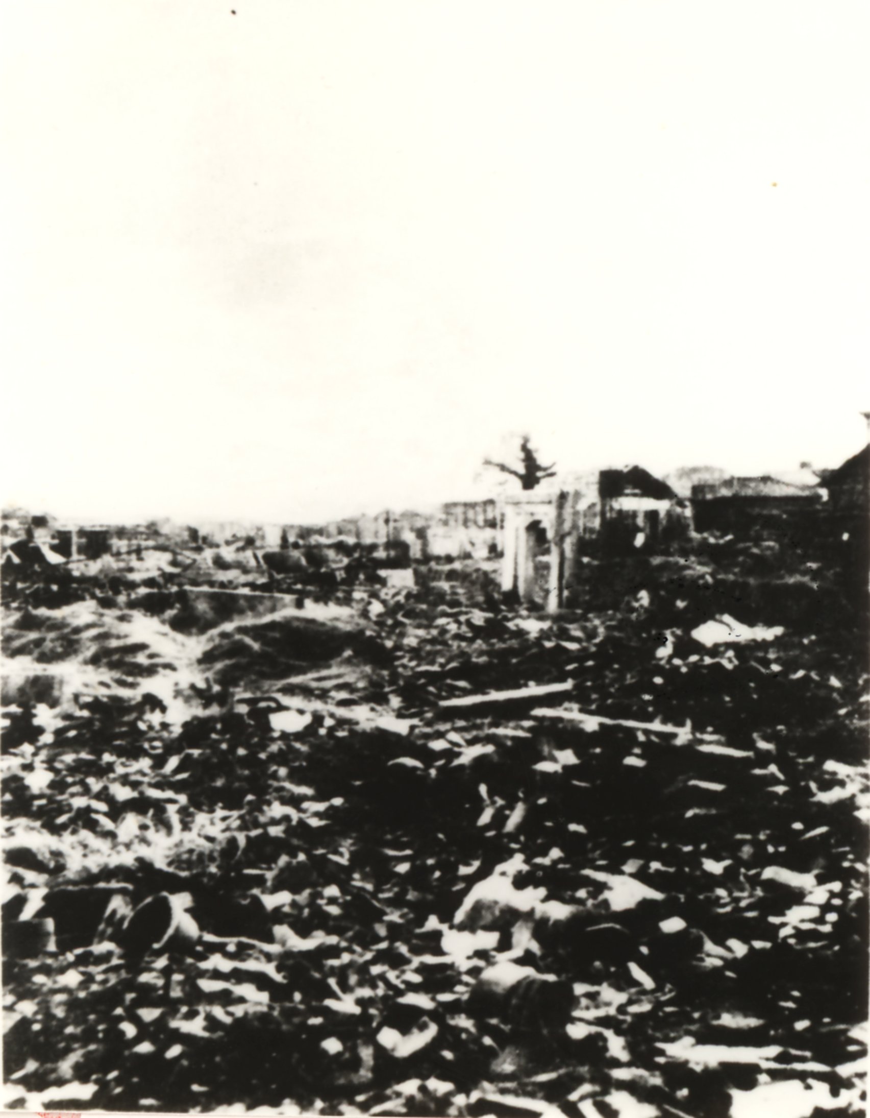 Ube city damaged by air raids