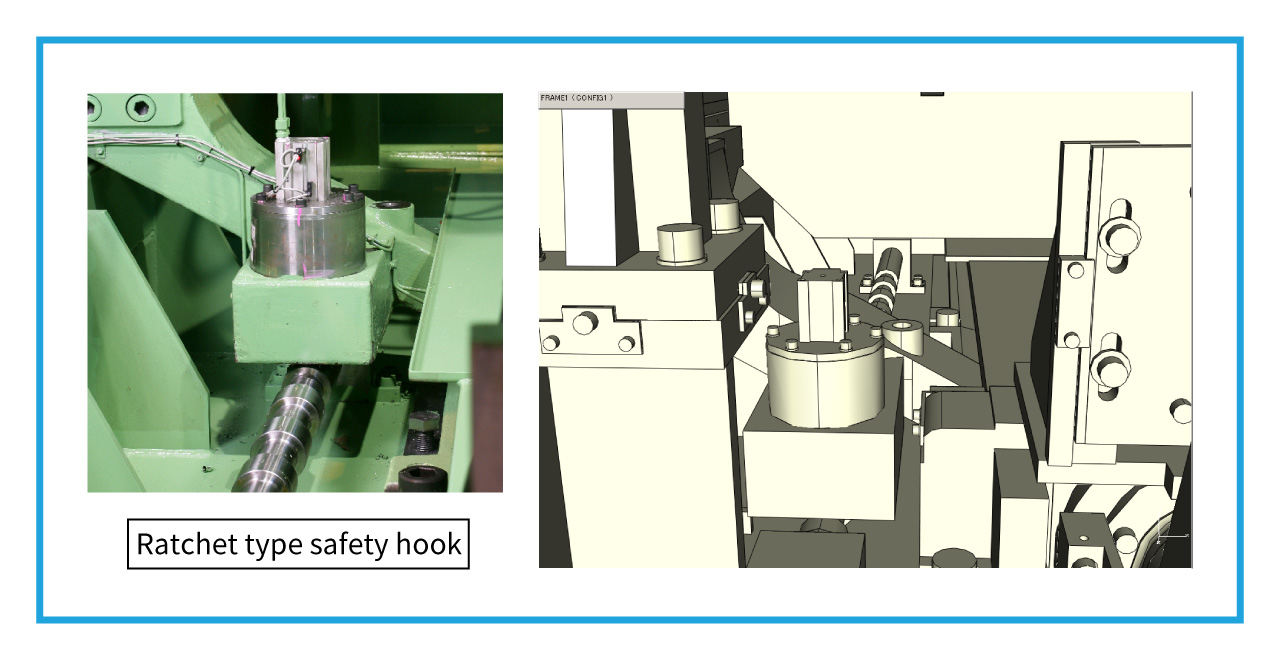 Ratchet type safety hook