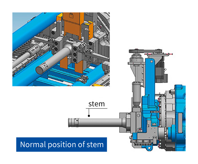 Normal position of stem