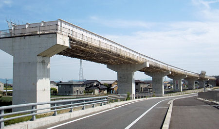 当社が施工した 沖端高架橋（完成当時）